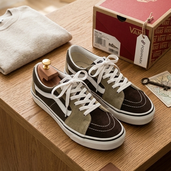 Vans Shoes - Vans Brown and Tan Sk8 Low. Size 5.5 Women And 4.0 Mens